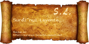 Surányi Levente névjegykártya